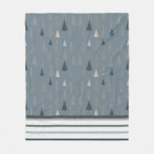 Primitive Kiefern auf Grau Fleecedecke (Vorderseite)