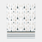 Primitive Kiefern auf Weiß Fleecedecke (Vorderseite)