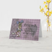 Primitive Kitty für Freund Karte (Gelbe Blume)