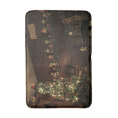 Primitive koloniale Weihnachtsfeiertage Badematte (Vorderseite Vertikal)