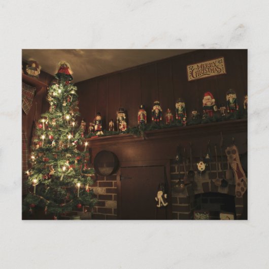 Primitive koloniale Weihnachtsfeiertage Feiertagspostkarte (Vorderseite)