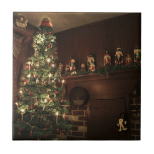 Primitive koloniale Weihnachtsfeiertage Fliese