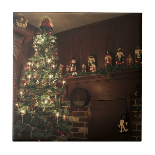 Primitive koloniale Weihnachtsfeiertage Fliese (Vorderseite)