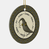 Primitive Krähen erreichen Glaubensstiftung Keramik Ornament (Rechts)