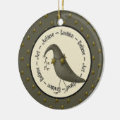 Primitive Krähen erreichen Glaubensstiftung Keramik Ornament (Links)