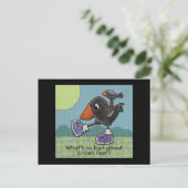 Primitive Krähen- Krähenfüße Postkarte (Stehend Vorderseite)