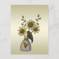 Primitive Krähen Sonnenblumen
