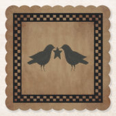 Primitive Krähen Untersetzer (Vorderseite)