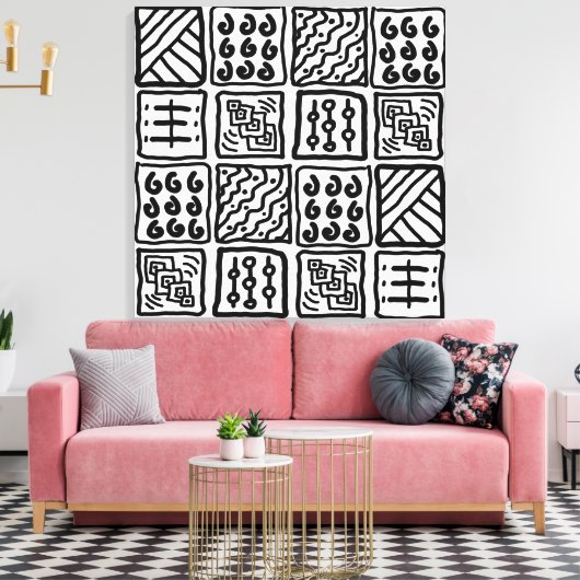 Primitive Kunst auf Leinwand (Insitu (Wohnzimmer))