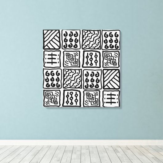 Primitive Kunst auf Leinwand (Insitu (Holzboden))