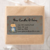 Primitive Landeskerze mit Beeren-Label (Insitu)