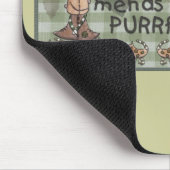 Primitive Mädchen und Katzen Mousepad (Ecke)