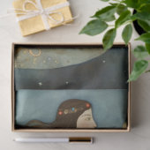 Primitive Meerjungfrau in der Dekoupage des Himmel Seidenpapier (Geschenk)