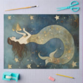 Primitive Meerjungfrau in der Dekoupage des Himmel Seidenpapier (Basteln)