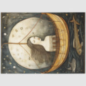 Primitive Meerjungfrau in einer Dekoupage des Boot Seidenpapier (Vorderseite)