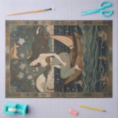 Primitive Meerjungfrau in einer Dekoupage des Boot Seidenpapier (Basteln)