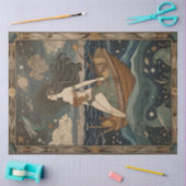 Primitive Meerjungfrau in einer Dekoupage des Boot Seidenpapier (Basteln)