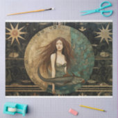 Primitive Meerjungfrau mit dem Dekoupage der Fisch Seidenpapier (Basteln)