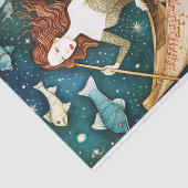 Primitive Meerjungfrau mit entfärbter Fisch Seidenpapier (Ausschnitt)