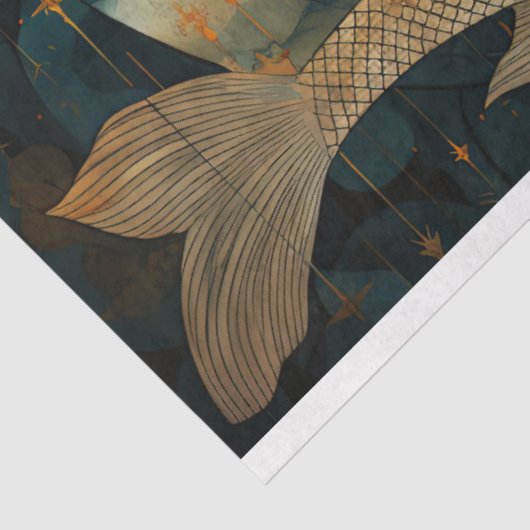 Primitive Meerjungfrau mit Entkopplung des Fischme Seidenpapier (Ausschnitt)