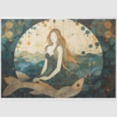 Primitive Meerjungfrau mit Entkopplung des Fischme Seidenpapier (Vorderseite)