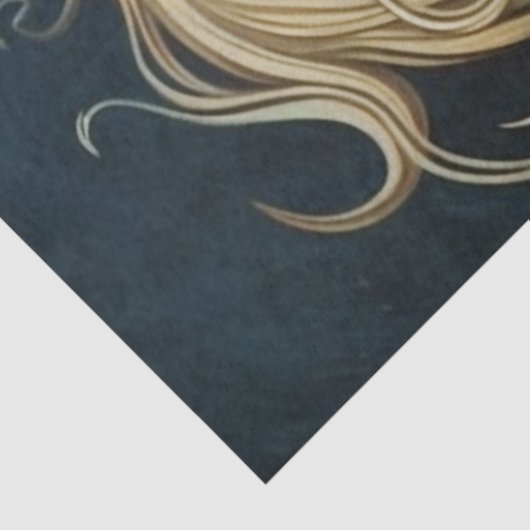 Primitive Moon Goddess Malerei Decoupage Seidenpapier (Ausschnitt)