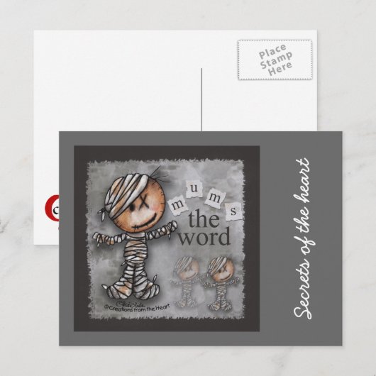 Primitive Mummy-Mums - das Wort Postkarte (Vorne/Hinten)