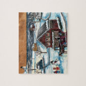 Primitive New England Weihnachten Puzzle (Vertikal)