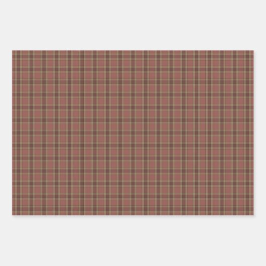 Primitive Papers - Wynter Welcome Snowmen - Plaid Geschenkpapier Set (Vorderseite 3)