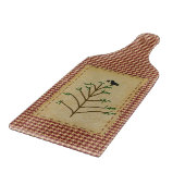 Primitive Pine Tree Glass Cutting Board Schneidebrett (Ecke)