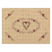 Primitive Pip Berry Herzklosett Tischdecke (Vorderseite (Horizontal))