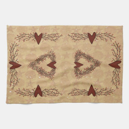 Primitive Pip Berry Herzkloster Handtuch Küche