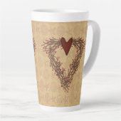 Primitive Pip Berry Herzkranz Latte Tasse (Rechte Ecke)