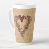 Primitive Pip Berry Herzkranz Latte Tasse (Linke Ecke)