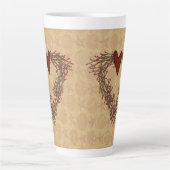 Primitive Pip Berry Herzkranz Latte Tasse (Vorderseite)