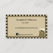 Primitive Rag Doll Willow Tree Rustikales Land Visitenkarte (Rückseite)