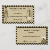 Primitive Rag Doll Willow Tree Rustikales Land Visitenkarte (Vorne/Hinten)