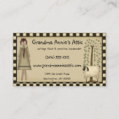 Primitive Rag Doll Willow Tree Rustikales Land Visitenkarte (Vorderseite)