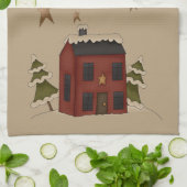 Primitive Rote Kolonialzeit im Schnee Handtuch (Gefaltet)