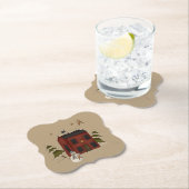 Primitive rote Kolonialzeit mit Schneemann Untersetzer (Vor Ort)