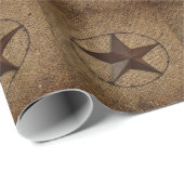 Primitive rustikale Burlap Western Land texas star Geschenkpapier (Rolleneckpunkt)