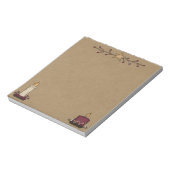 Primitive rustikale Note Pad mit Kerzen & Berries Notizblock (Rotiert)
