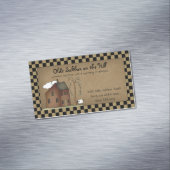 Primitive Rustikale Saltbox auf Kraft Magnetische Visitenkarte (Beispiel)