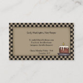 Primitive Saltbox House und Willow Tree bearbeitba Visitenkarte (Rückseite)