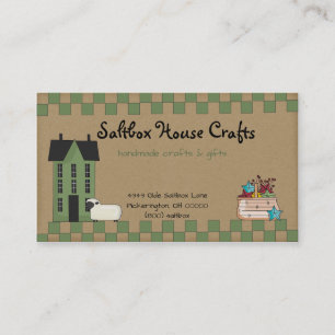 Primitive Saltbox House-Visitenkarte Visitenkarte