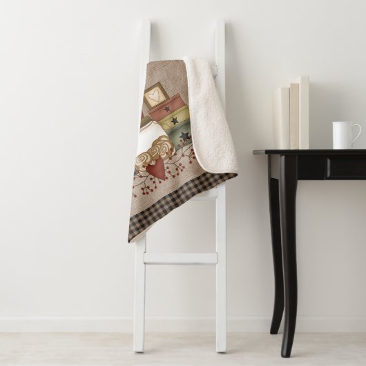 Primitive Saltbox-Zuhause Sherpadecke (Beispiel)