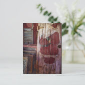 Primitive Santa Claus Feiertagspostkarte (Stehend Vorderseite)