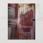 Primitive Santa Claus Feiertagspostkarte (Vorderseite)