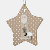 Primitive Santa Ornament (Links)