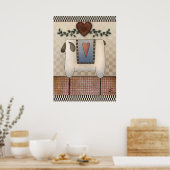 Primitive Schafe und Herz Poster (Küche)